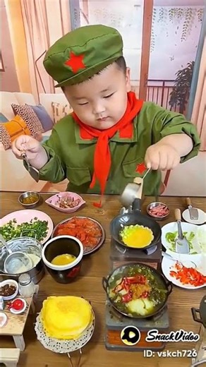 Cutest Baby Chef Ever! Funny Boy Cooks in Kitchen #shorts