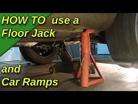 How to jack up a car safely. Demonstrated on 2014 Kia Soul. How to use car ramps.