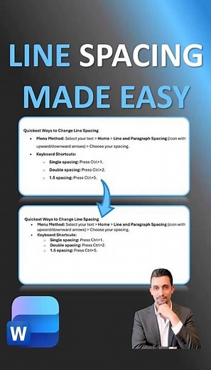 Word Shorts - Line Spacing Made Easy | Keyboard Shortcuts