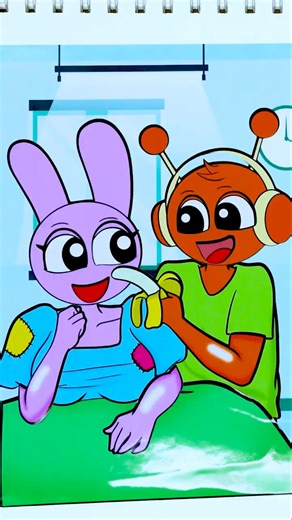 Sprunki Family Pinki and Oren | DIY Stiker