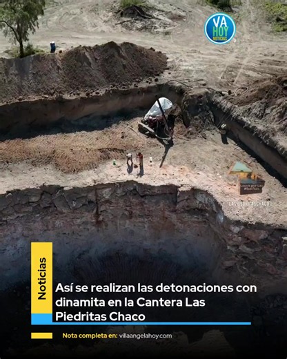 Detonaciones controladas con dinamita en Cantera Las Piedritas