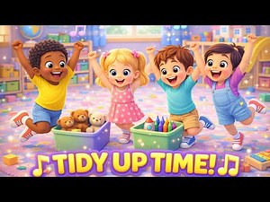 Tidy Up Song for Kids 🎵 Clean Up Time | Fun Cleaning Song for Toddlers & Preschoolers