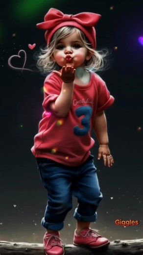 Adorable Toddler Blowing Kisses for Love