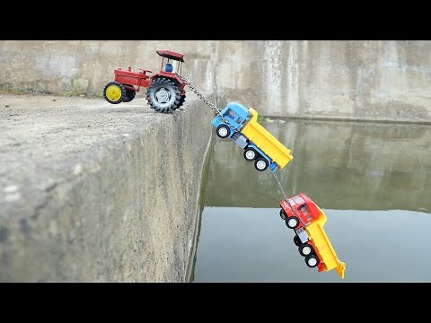 Dumper Tipper Accident Mountain River Pulling Out Sonalika Tractor ? Jcb Cartoon | Jcb Tractor