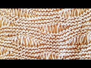 Knit Wave Stitch. Sea Foam for beginners