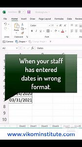 Staff entered wrong dates 🤩🤩 #wrongdates #dates #datesentry #Excel #excetips #vikominstitute #microsoftexcel #consultant #office365 #instagram #instagramreels #learnexcelfree #msexcel #financeprofessional #excel2016 #excel2019 #excel2013 #microsoft #vlookup #excelhacks #advanceexcel #pivottable | Excel By Vikal