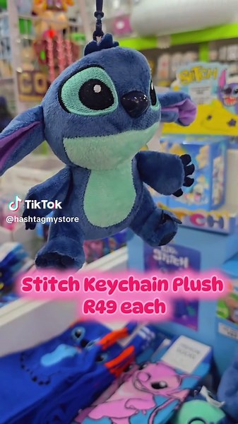 Stitch Keychain Plush R49 each. #stitchkeychainplush #stitchplush #hashtagmystore #trendingtoys #liloandstitch