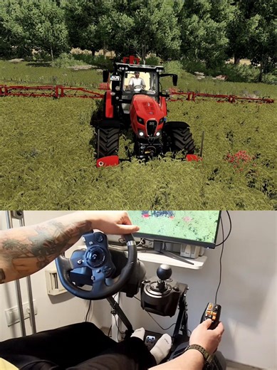 SAME Virtus 140 Hardi sprayer Steering Wheel Thrustmaster Farmstick #dkgc #fs25 #farming #logitech