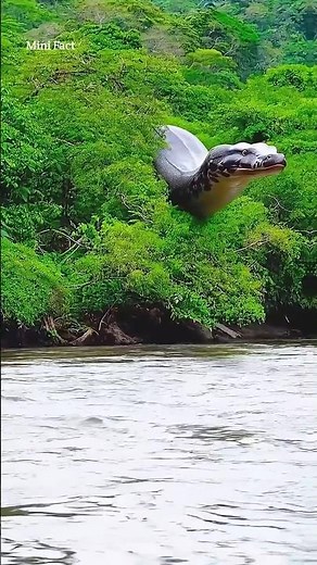 The largest snake in the world is the Green Anaconda. 🤯 #snake #minifact