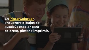 Dibujos de autobus escolar para colorear