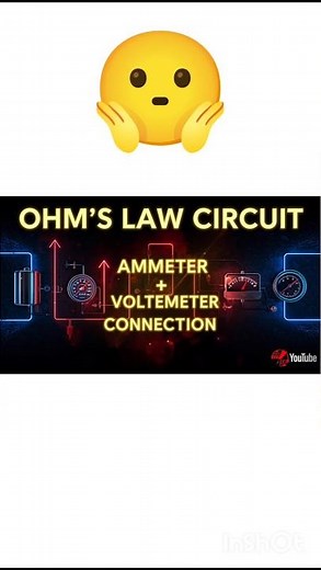 “Ohm’s Law Circuit Explained in 30 Seconds ⚡📚”#ohms_law #voltage #ammeter #bome #electrician #ohms