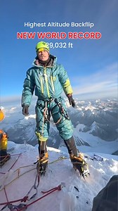42K views · 76 reactions | New world record: Highest backflip 29033ft & the first backflip on the summit of Mount Everest! | Aesthetic fitness | Facebook