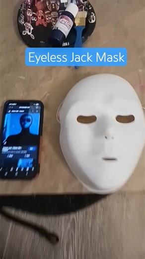 Eyeless Jack Mask Pt1 #creepypasta #art #cosplay #tutorial