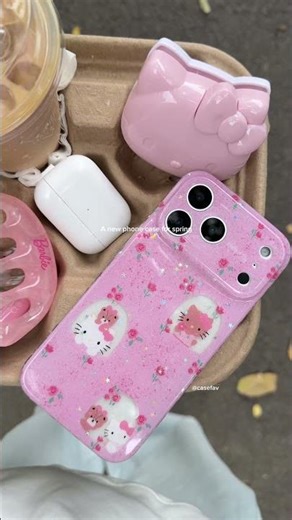 A new pink hello kitty phone case for spring🌸✨ #hellokitty #phonecase