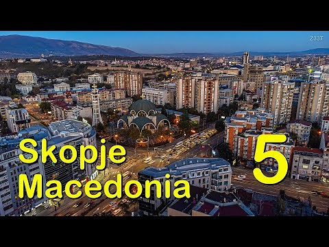 Skopje - Macedonia (Evening footage from above) 5