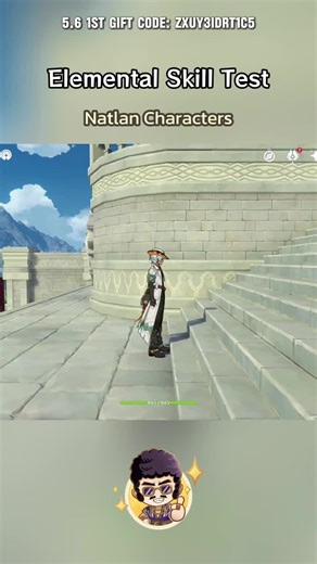 Elemental skill test among Natlan characters. Code ZXUY3IDRT1C5 #genshinbits #genshinimpact56 #genshinlore #genshinfanart #genshinimpactedit