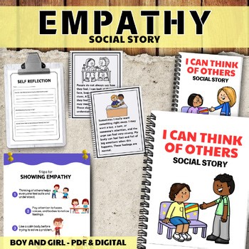 Empathy Social Story Thinking Of Others Poster & Reflection Worksheet Autism SEL