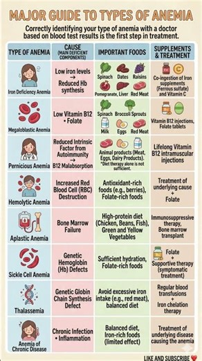 Types of Anemia Explained: Why Iron Isn’t Always the Cure! Causes, Foods, and Treatments