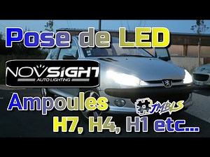 Installation of H7, H4, H1 LEDs EASILY (NOVSIGHT)
