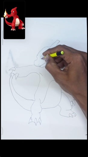 Pencil vs Pro Art (Part 4 : Charmeleon! 🎨 Keeping the request streak alive!) #pokemon #drawing