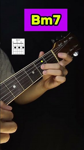 How to play Bm7 on guitar #guitartutorial #guitarchords