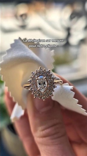 Bague de fiançailles diamant blanc 🤍