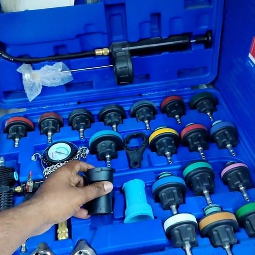 28pcs Universal Radiator Pressure Tester and Vacuum Type Cooling System Tool Kit #radiator