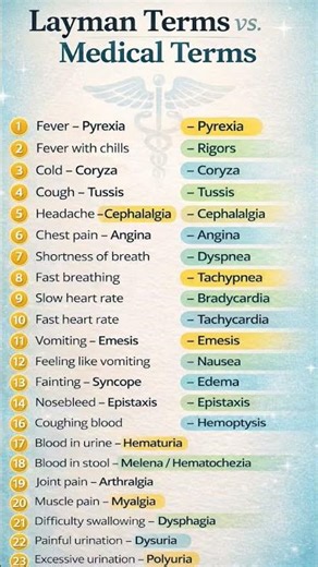 Medical Terms – Layman Terms – Medical Terminologies #medicalterminology
