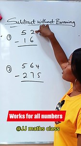Stop borrowing during subtraction. This method works for all numbers. #mathreels | JJ maths class