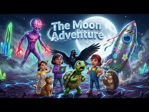 The Moon Adventure 🚀 | Rocket Crash & Alien Attack! | Hindi | Kids Story