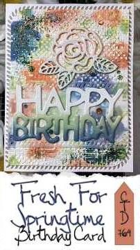 Fresh Spring Birthday Card #shorts #mixedmedia #semiASMR