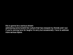 CallMeCarson VODS: let's address fan culture (SERIOUS STREAM)