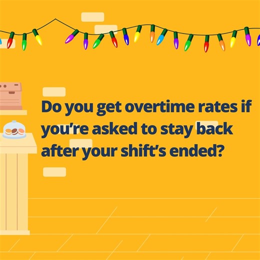 21K views · 45 reactions | ‍♀️ With holiday buzz ramping up now that we’re 3 weeks away from Christmas (yes, we’re still counting), let’s talk overtime rates. Do you get overtime rates if you’re asked to stay back after your shift’s ended? Find out the rules that apply to you: https://www.fairwork.gov.au/employment-conditions/hours-of-work-breaks-and-rosters/hours-of-work/when-overtime-applies | Fair Work Ombudsman | Facebook