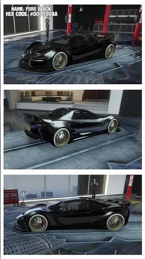 GTA 5 - CREW COLOR - NAME: PURE BLACK / HEX CODE: #000000AA