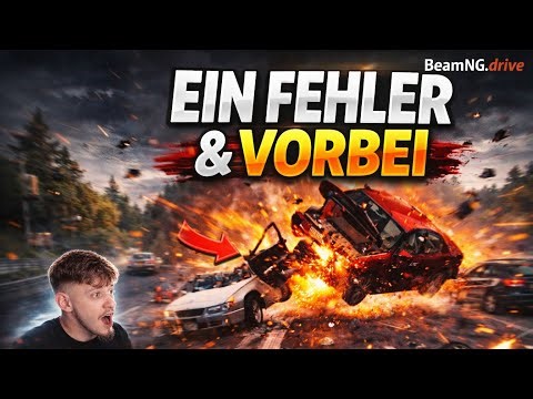 Ein Fehler & VORBEI!!! / Autobahn / BeamNG.drive