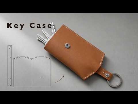 【Free Pattern】Making a Leather Clochette Key Case / DIY Leathercraft