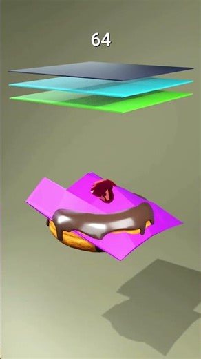 Cloth Simulation 4 To 4096 Faces #satisfying #3danimation #cloth #simulation #physics #shorts