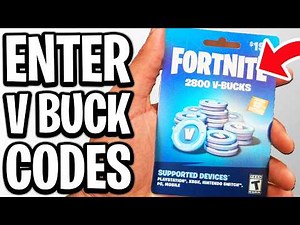How To Enter Vbuck Codes - Full Guide