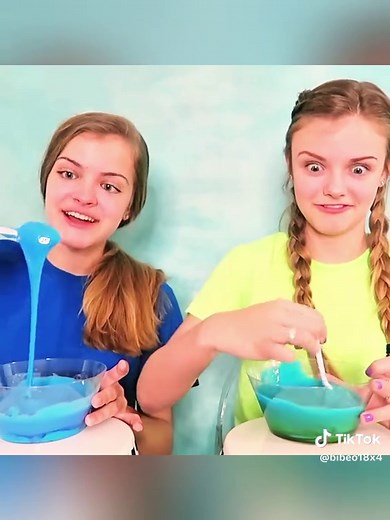 3 Colors of Glue Slime Challenge ~ Jacy and Kacy part 2