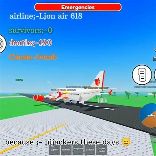deadliest plane crashes in crash studio air #roblox