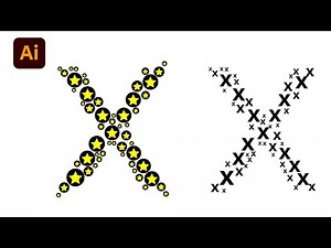 Script Magic X Letter Made with Shapes in Illustrator