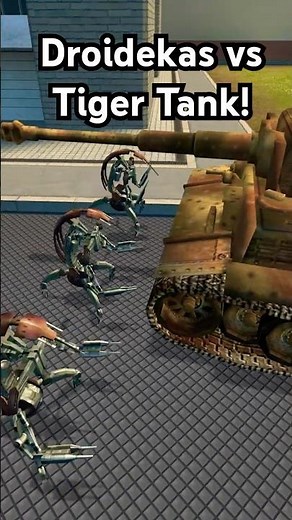 Droidekas vs German Tiger Tank #starwars #ww2 #gmod