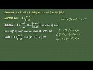 Mathématiques logique mathématique exercice 1bac SM et S EX