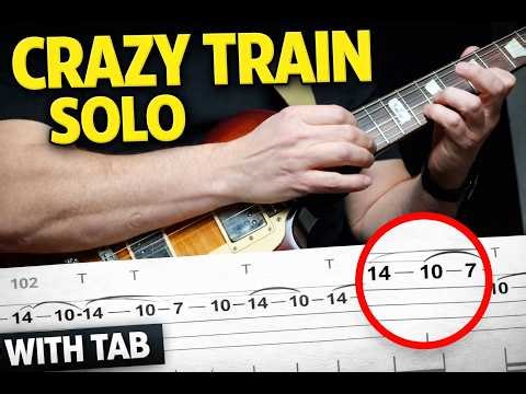 Crazy Train Guitar Solo with Tab | Randy Rhoads Live 1981 (After Hours)