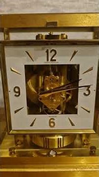 Jaeger LeCoultre Atmos clock, 528-8 model, brush finish