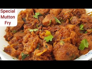 Special MUTTON FRY | simple and easy mutton fry recipe |