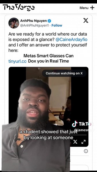 College students use metas smart flasses to show you how you can doz people in realtime!! Metas smart glasses can bet information on you and your loved ones in a matter of minutes. These meta smart ai glasses are a disturbing truth that we face now. #breakingnews #meta #smartglasses
