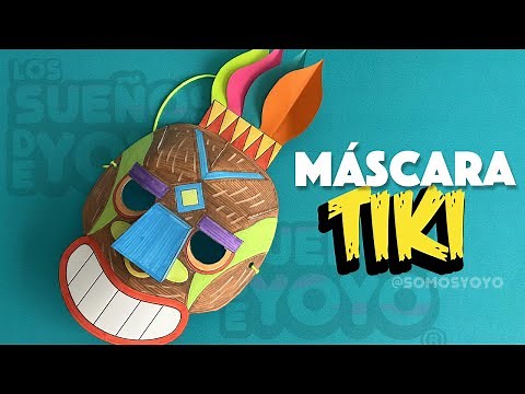 TIKI mask made of paper 🏄‍♂️ - Quick and easy tutorial.