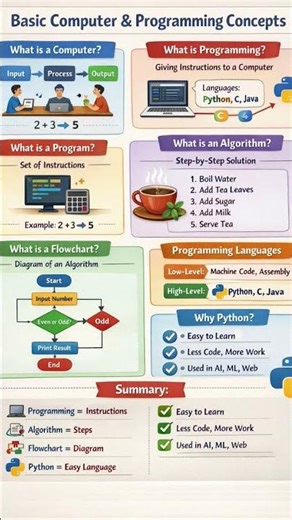 Basic Computer And Programming Language #coding #ai #english #python