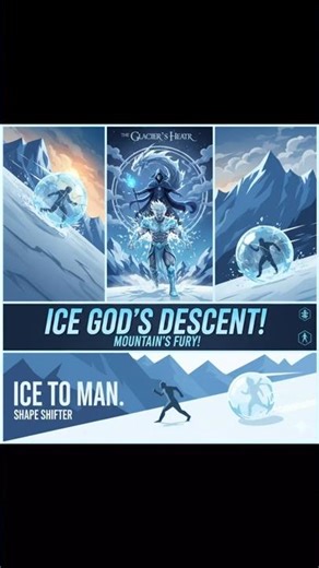 ICE BALL to MAN Transformation! Cinematic Elemental Shape-Shifter VFX ❄️ #viralvideo #trending #yeti